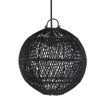 The Bubble Pendant - Black - S in rattan — handmade luxury pendant lamp curated by Laiyahome — view 3