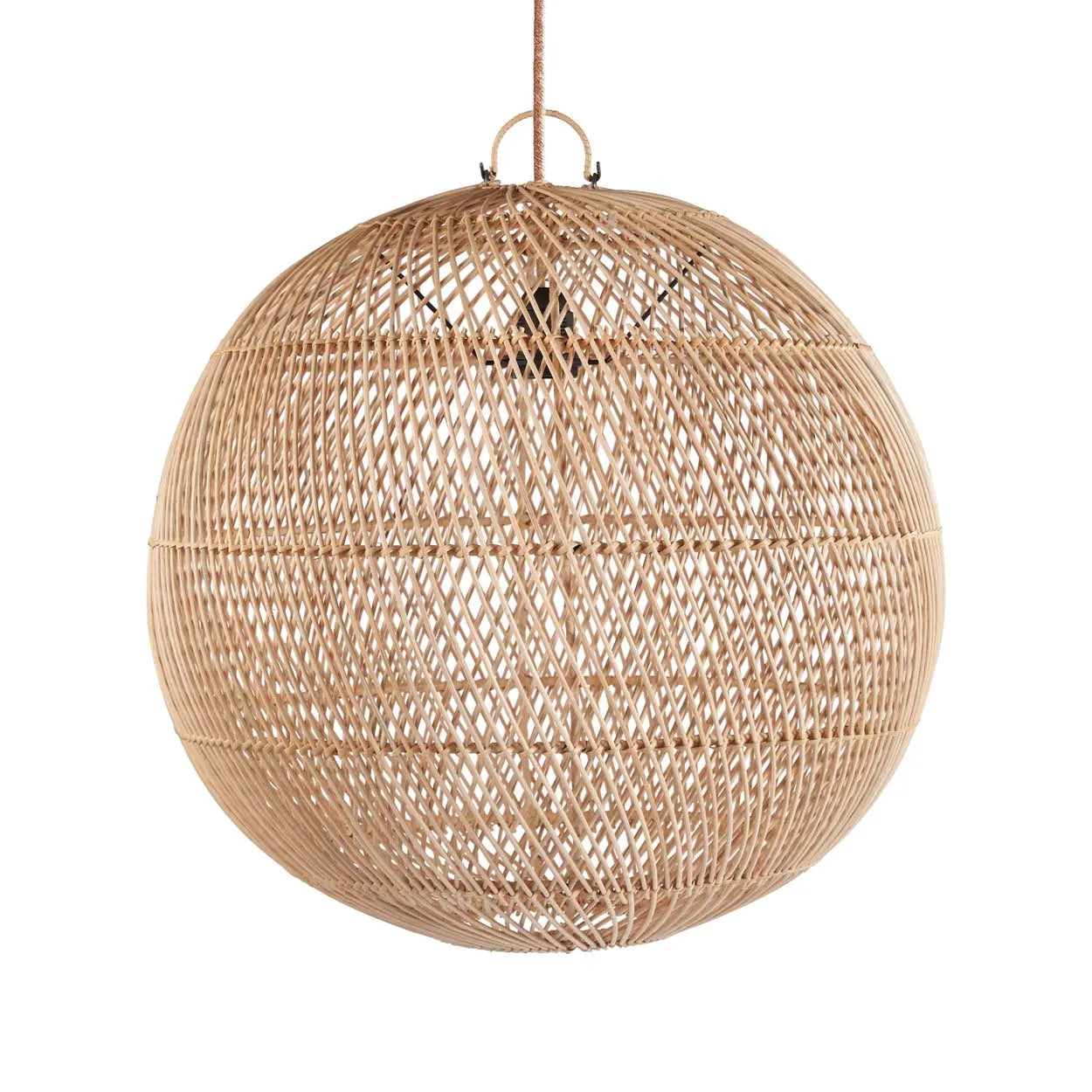The Bubble Pendant - Natural - M in rattan — handmade luxury pendant lamp curated by Laiyahome