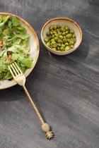 The Pineapple Fork - Gold in brass — handmade luxury table fork curated by Laiyahome — view 4