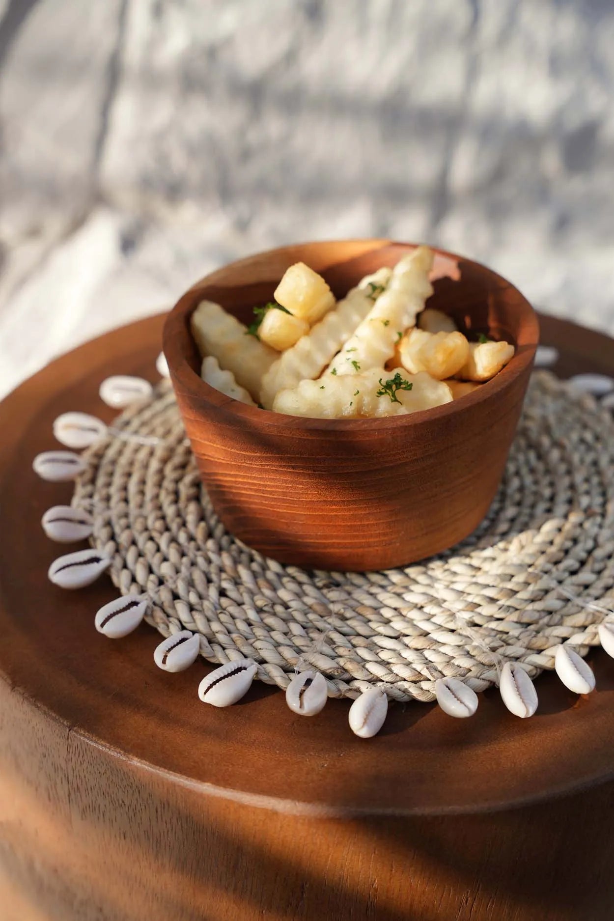 The Popcorn Snack Bowl in wood — handmade luxury bowl curated by Laiyahome — view 4