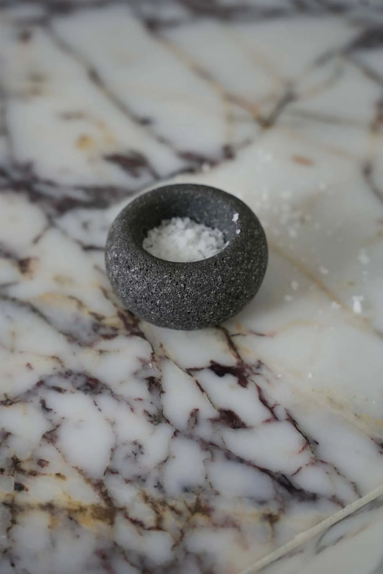 The Lava Stone Bowl - Black - XS in stone — handmade luxury bowl curated by Laiyahome — view 4