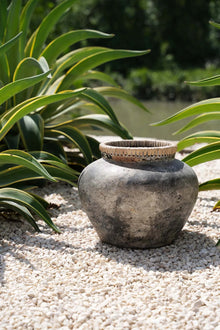 The Styly Vase - Antique Grey - L in terracotta — handmade luxury vase curated by Laiyahome — view 4