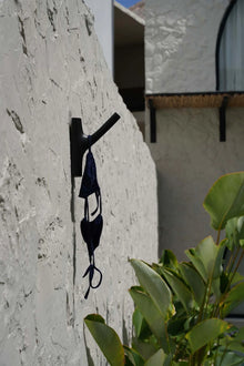 The Hook - Black in wood — handmade luxury clothing hanger curated by Laiyahome — view 4