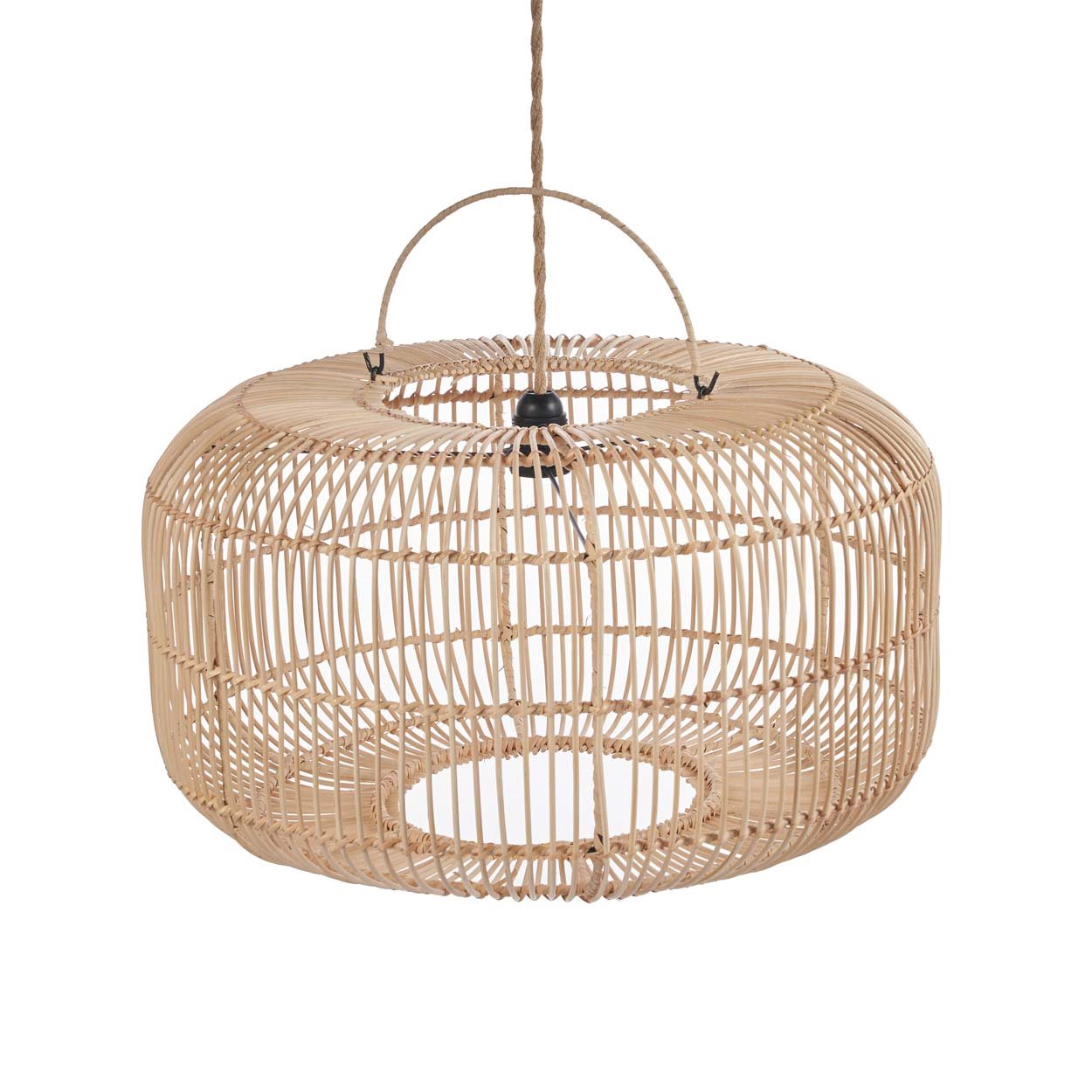 The Arun Pendant - Natural - L in rattan — handmade luxury pendant lamp curated by Laiyahome — view 3