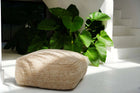 The Comfy Pouffe - Beige in cotton — handmade luxury ottoman curated by Laiyahome — view 4