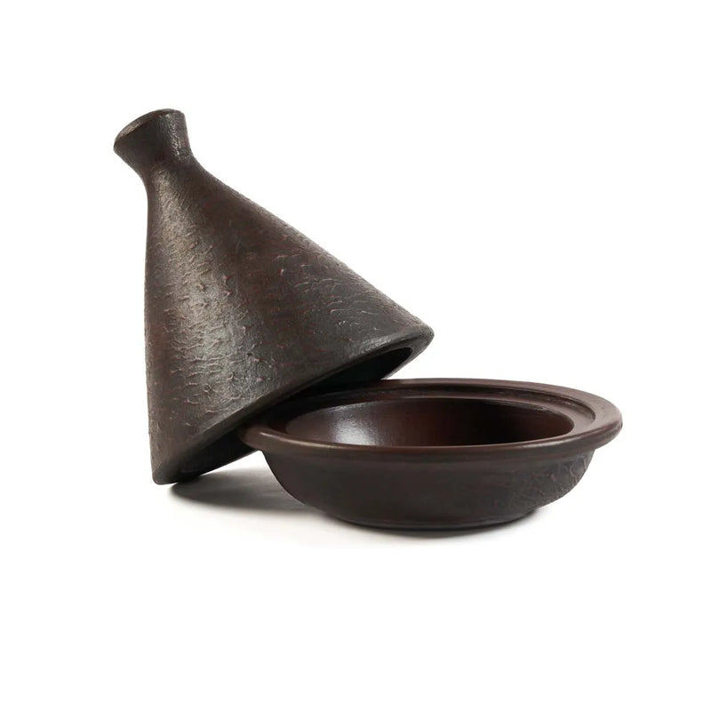 The Ethnic Cone Tajine - Terracotta in terracotta, earthenware — handmade luxury braiser pan curated by Laiyahome — view 2