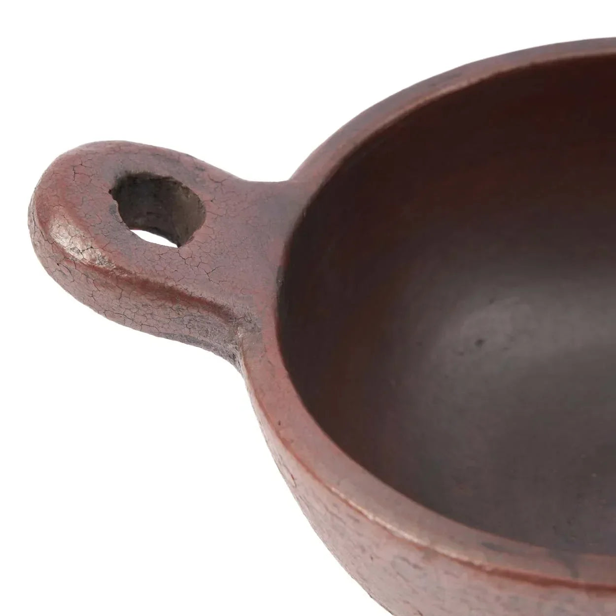 The Ethnic Bowl with Handle - Terracotta - M in terracotta, earthenware — handmade luxury bowl curated by Laiyahome — view 2