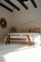 The Beauteous Rustic Bench - Natural in wood — handmade luxury bench curated by Laiyahome — view 4