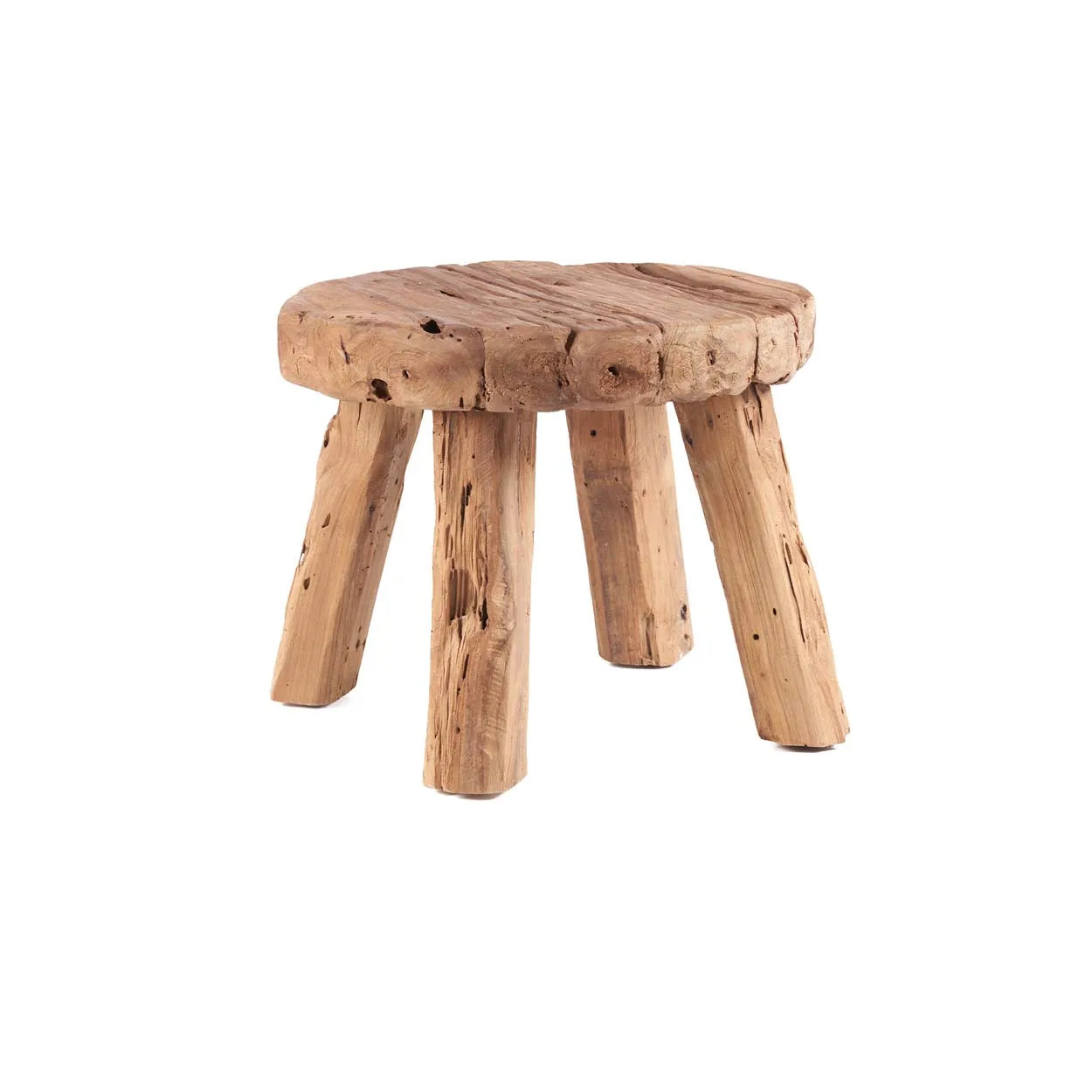 The Marabunta Rustic Side Table - Natural in wood — handmade luxury side table curated by Laiyahome — view 3