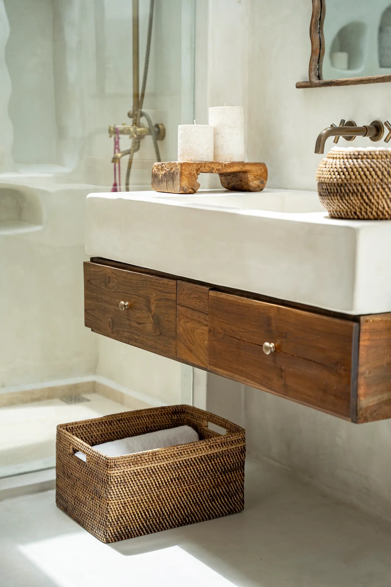 The Colonial Magazine Basket - Natural Brown - L in rattan — handmade luxury storage basket curated by Laiyahome — view 2