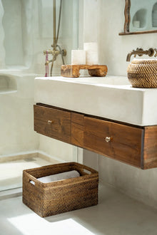 The Colonial Magazine Basket - Natural Brown - L in rattan — handmade luxury storage basket curated by Laiyahome — view 2