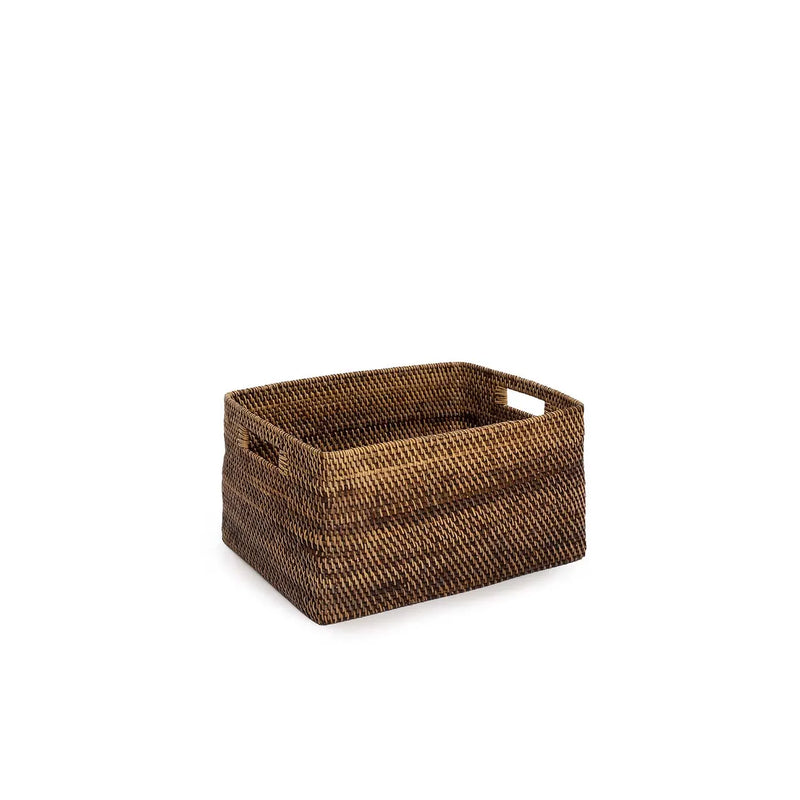 The Colonial Magazine Basket - Natural Brown - S in rattan — handmade luxury storage basket curated by Laiyahome