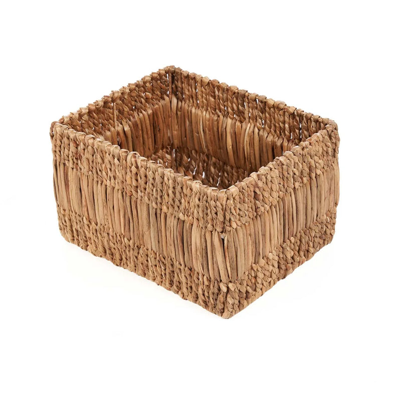 The Akuku Basket - Natural - M in palm leaf — handmade luxury storage basket curated by Laiyahome