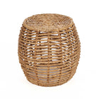 The Gustih Stool - Natural in palm leaf — handmade luxury stool curated by Laiyahome — view 3