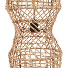 The GuanYin Pendant - Natural - XL in palm leaf — handmade luxury pendant lamp curated by Laiyahome — view 4