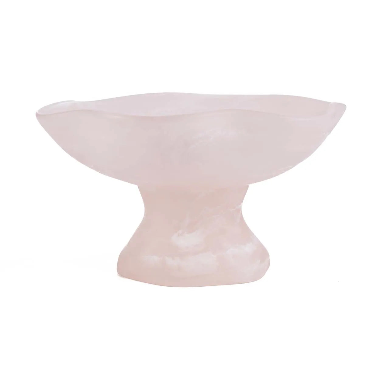 The Resin Organic Fruit Stand - Pink White in polyresin — handmade luxury fruit bowl curated by Laiyahome — view 3