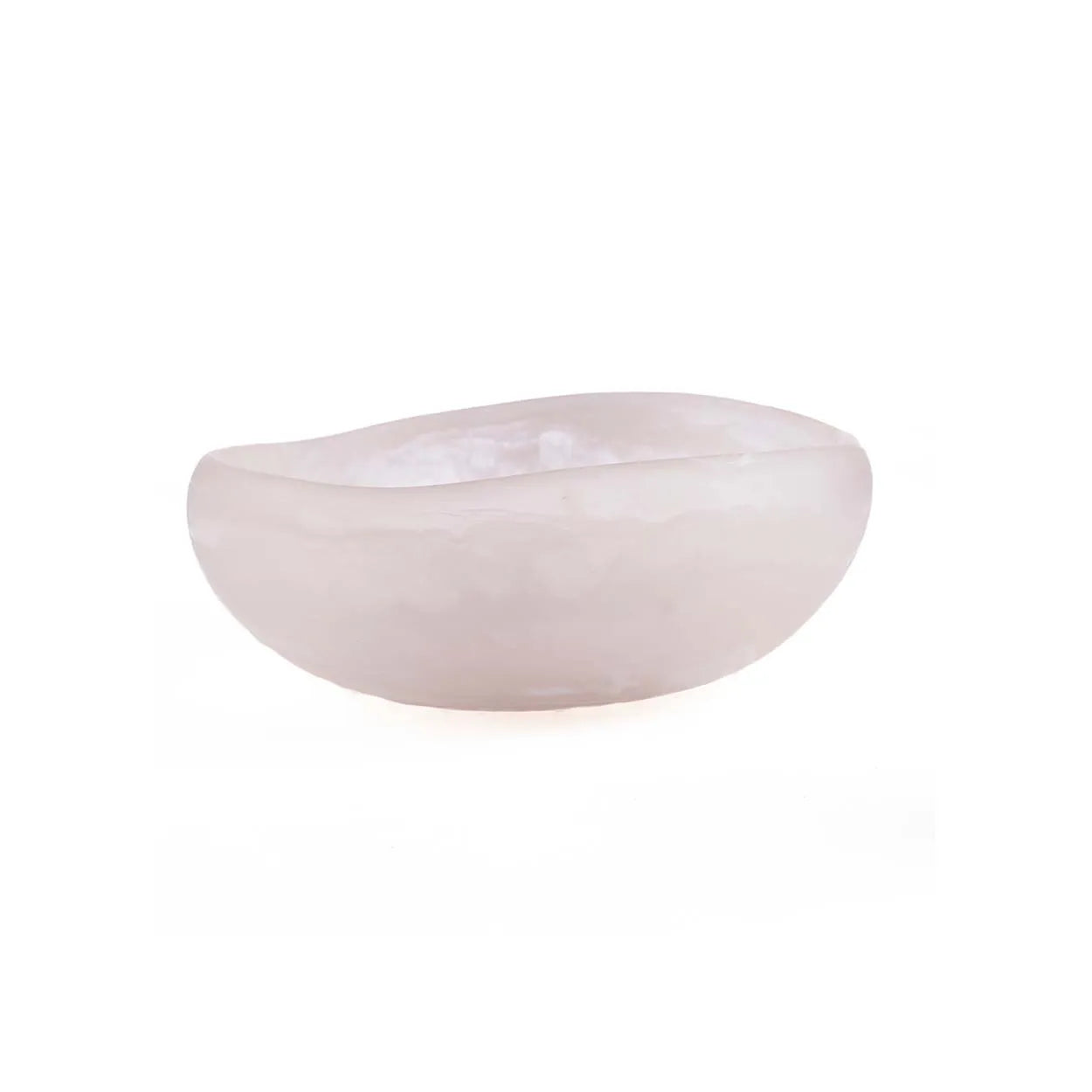 The Resin Organic Bowl - Pink White - S in polyresin — handmade luxury bowl curated by Laiyahome — view 3