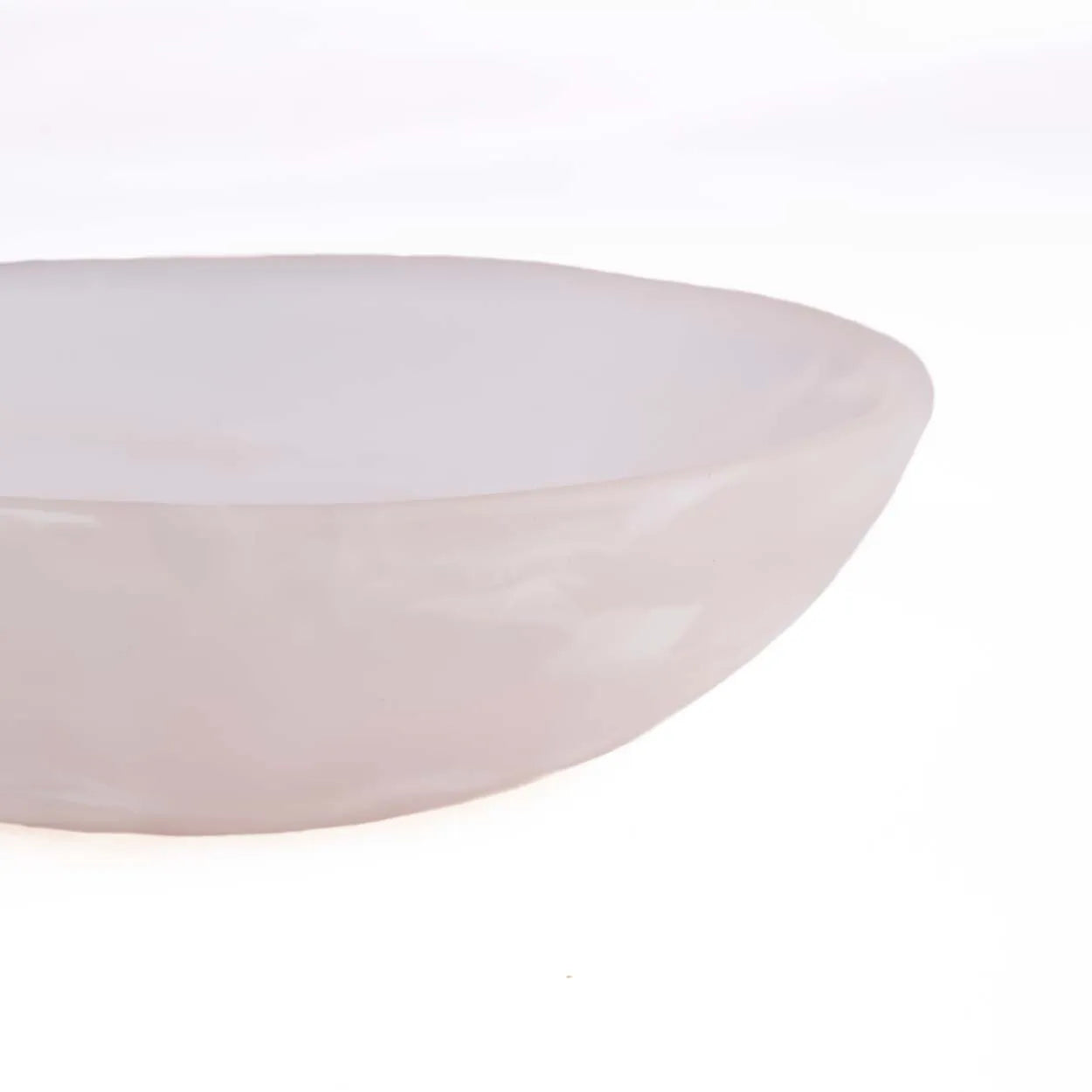 The Resin Organic Bowl - Pink White - M in polyresin — handmade luxury bowl curated by Laiyahome — view 4