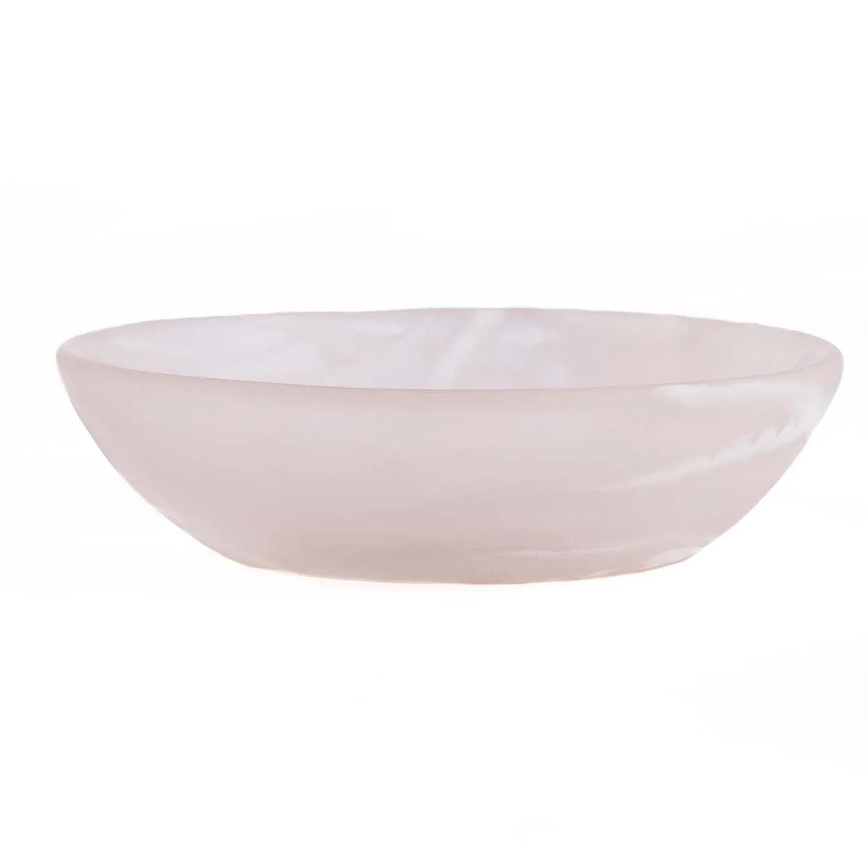 The Resin Organic Bowl - Pink White - M in polyresin — handmade luxury bowl curated by Laiyahome — view 3