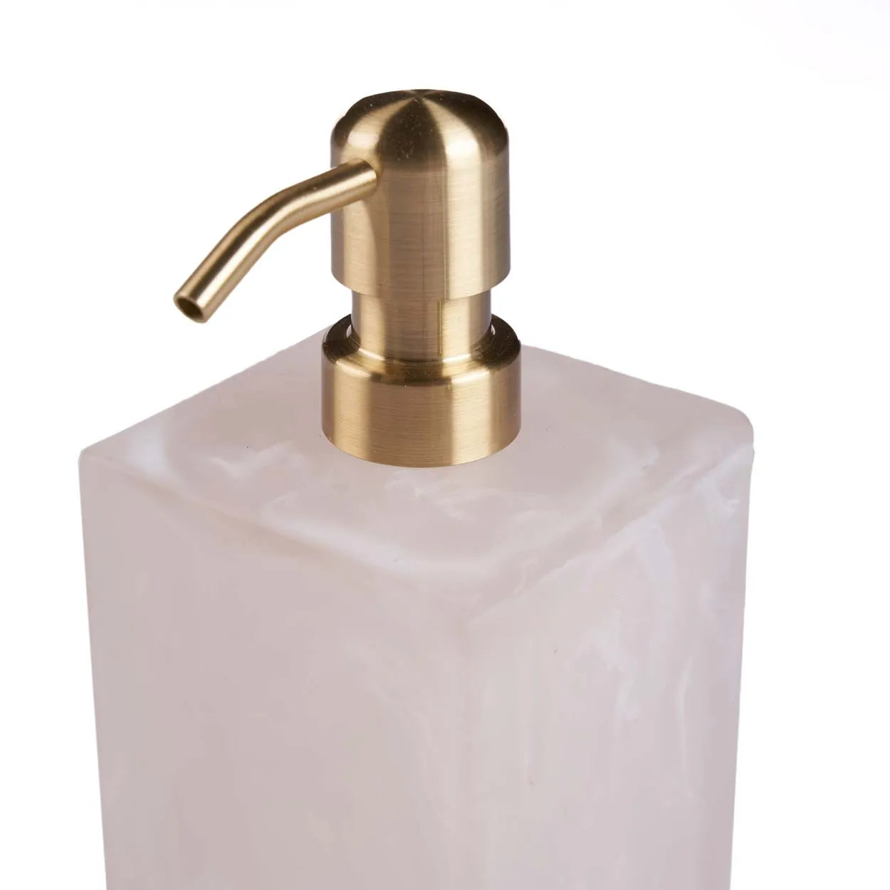 The Resin Soap Dispenser - Pink White in polyresin — handmade luxury soap dispenser curated by Laiyahome — view 4