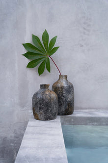 The Classy Vase - Antique Grey - L in terracotta, earthenware — handmade luxury vase curated by Laiyahome — view 2