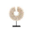 The Papua Shell Disc on Stand - White - S