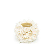 The Flower Power Candle Holder - S – shell tea light holder in white – product view 1