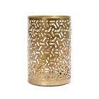The Hollow Zigzag - Gold - M – brass candle holder in gold – product view 1