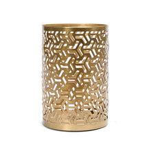 The Hollow Zigzag - Gold - M – brass candle holder in gold – product view 1