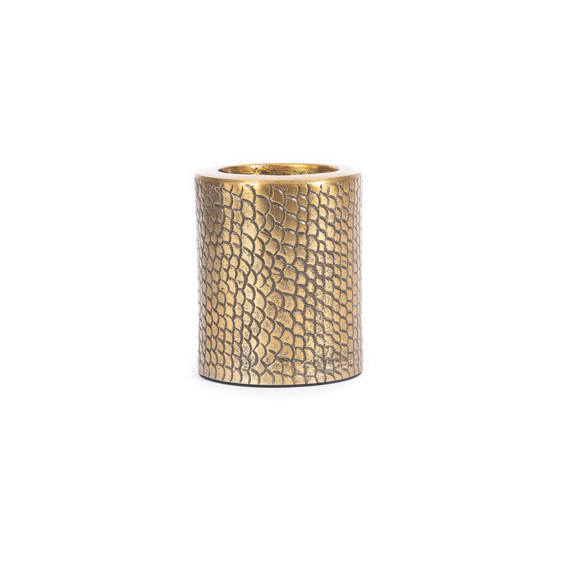 The Croco Candle Holder - Brass - L