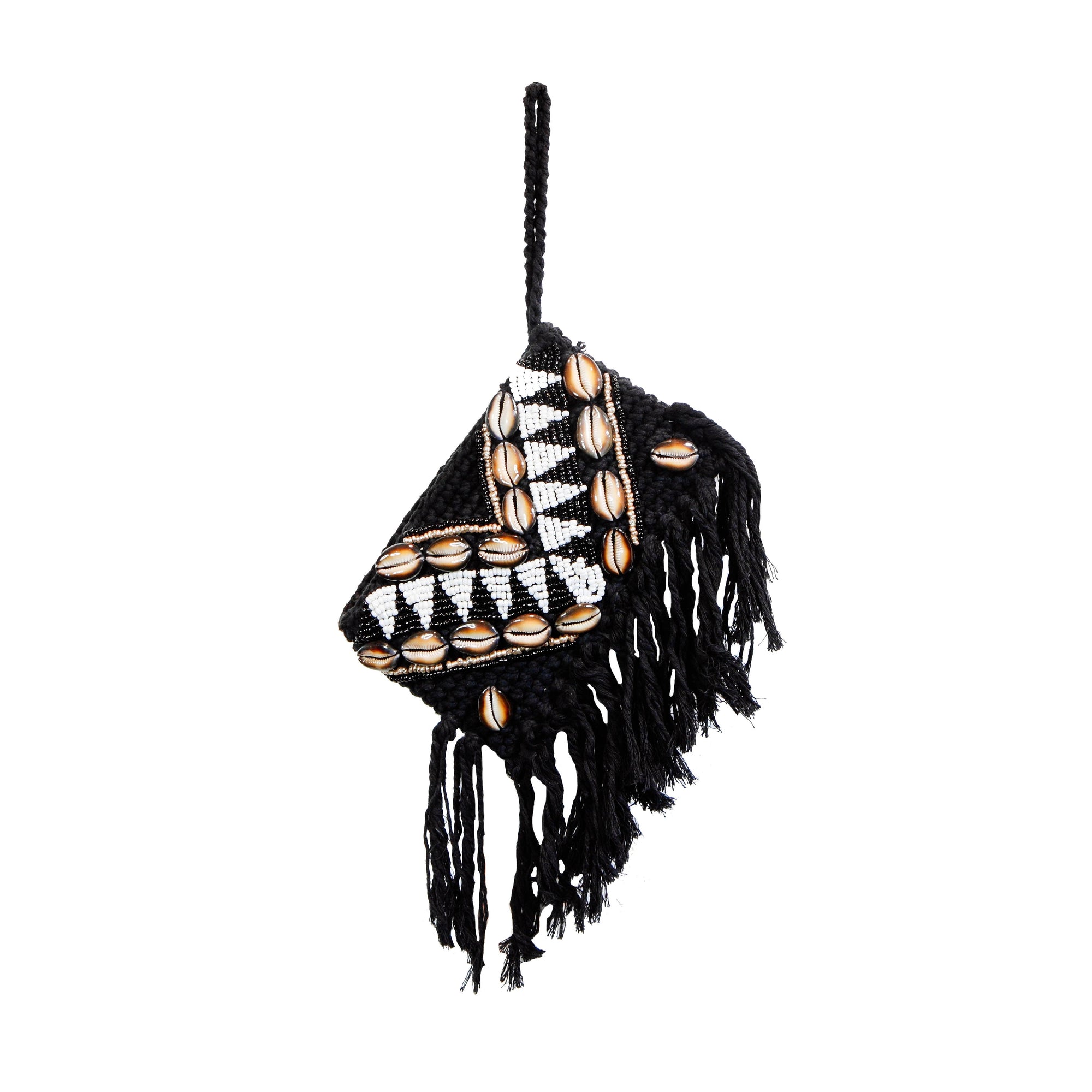 Pochette en macramé - Noire