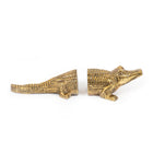 Suporte para livros em forma de crocodilo - Latão