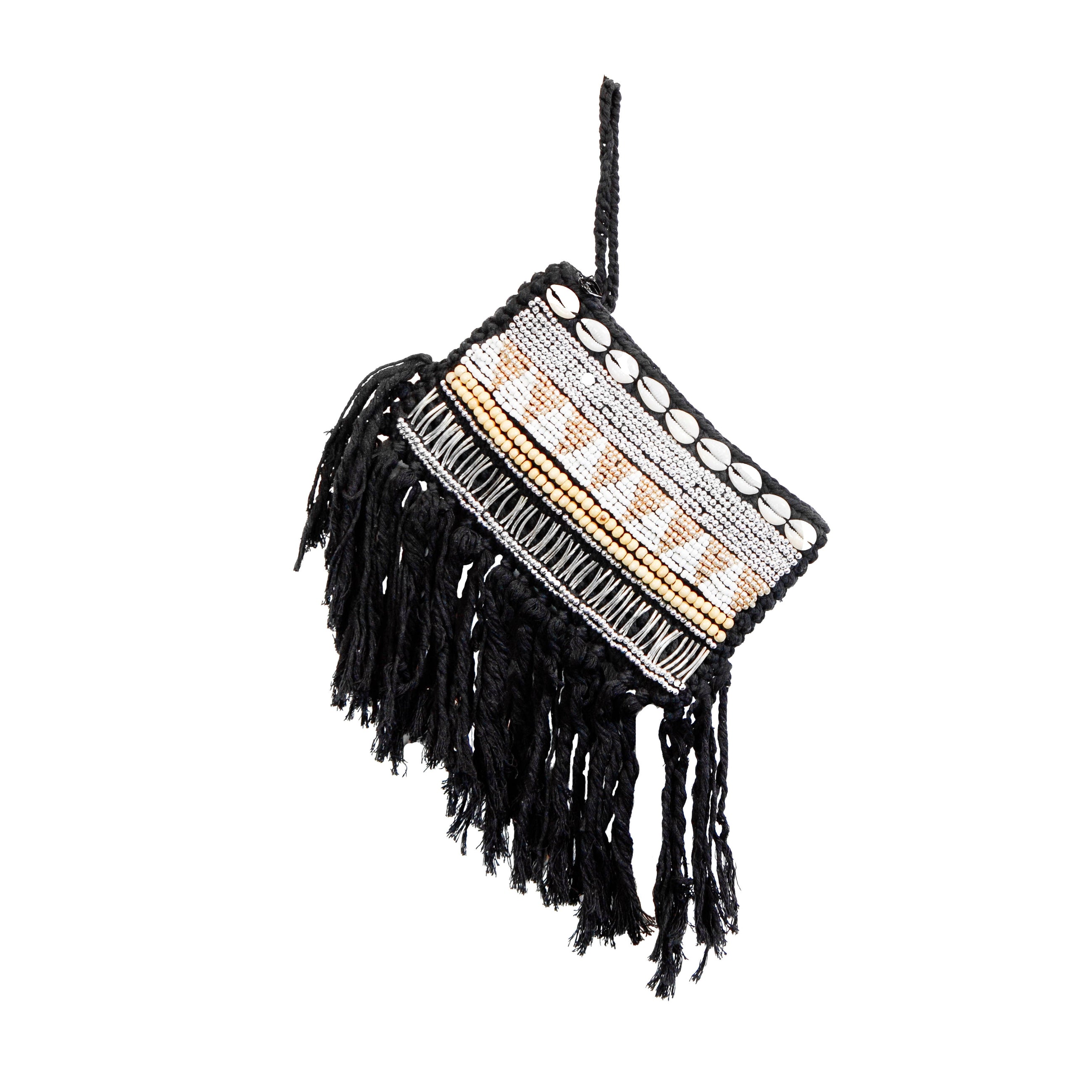 The Macrame Clutch - Black — handmade luxury clutch curated by Laiyahome
