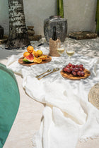Nappe en lin blanc - 150 x 200 cm