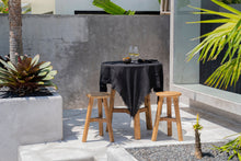 The Linen Tablecloth - Black - 150x250 – linen tablecloth in black – product view 4