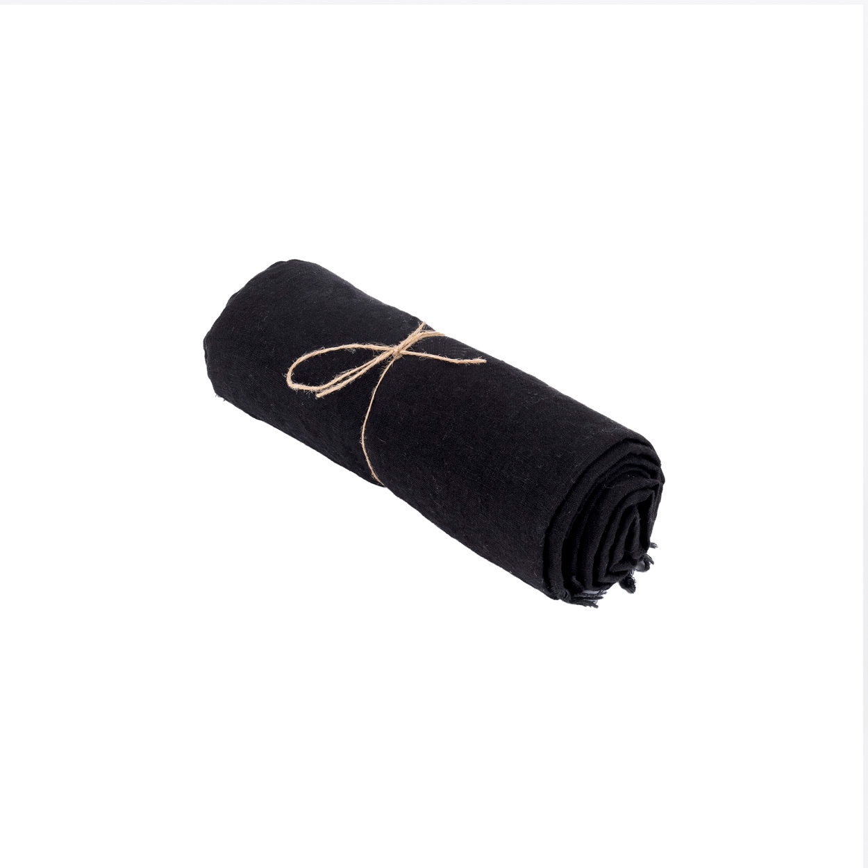 Nappe en lin noir - 150 x 150 cm