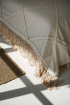 The Berber Bed Throw - Natural in cotton — handmade luxury throw blanket curated by Laiyahome — view 2