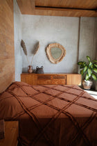 The Berber Bed Throw - Terracotta in cotton — handmade luxury throw blanket curated by Laiyahome — view 2