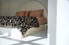 Manta de cama asteca - Preto natural