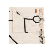 Manta de cama com estampado de olho grego - Preto natural