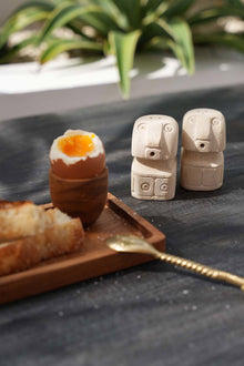 The Salt & Pepper Sumba in stone — handmade luxury salt and pepper set curated by Laiyahome — view 2