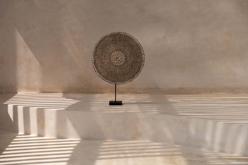 The Shell Guadeloupe on Stand - Natural White in shell — handmade luxury standing decoration curated by Laiyahome — view 2