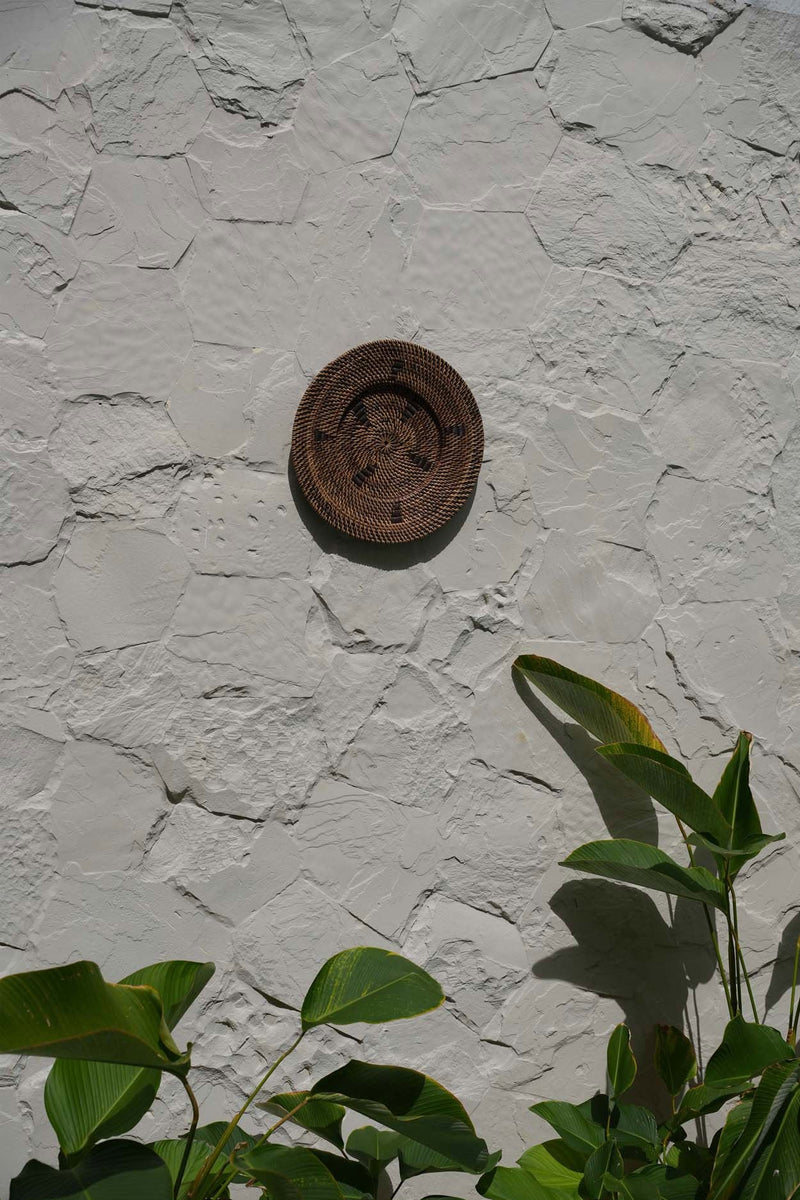 The Jasmine Plate - Brown - S in rattan — handmade luxury wall decoration curated by Laiyahome — view 2