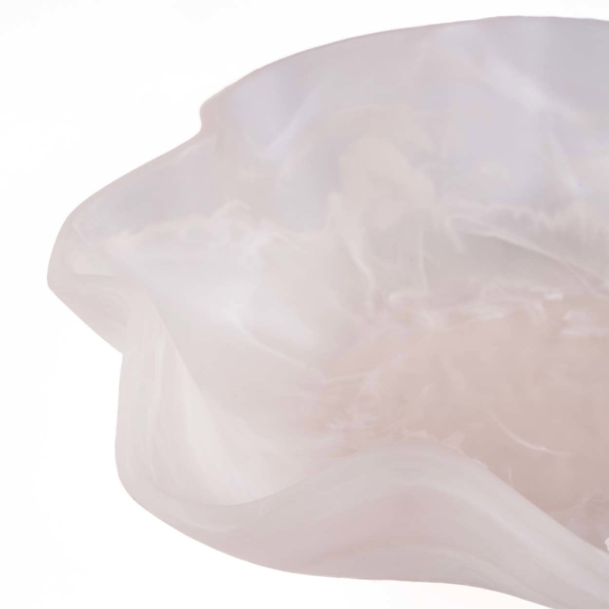 The Resin Organic Fruit Bowl - Pink White in polyresin — handmade luxury bowl curated by Laiyahome — view 2