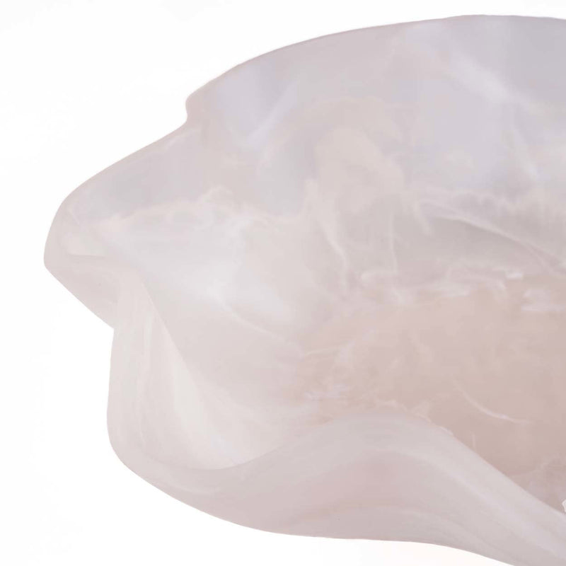 The Resin Organic Fruit Bowl - Pink White in polyresin — handmade luxury bowl curated by Laiyahome — view 2