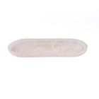 Prato oval em resina - rosa e branco