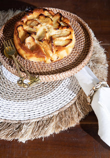 The Seagrass Raffia Placemat - Natural White in seagrass — handmade luxury placemat curated by Laiyahome — view 2