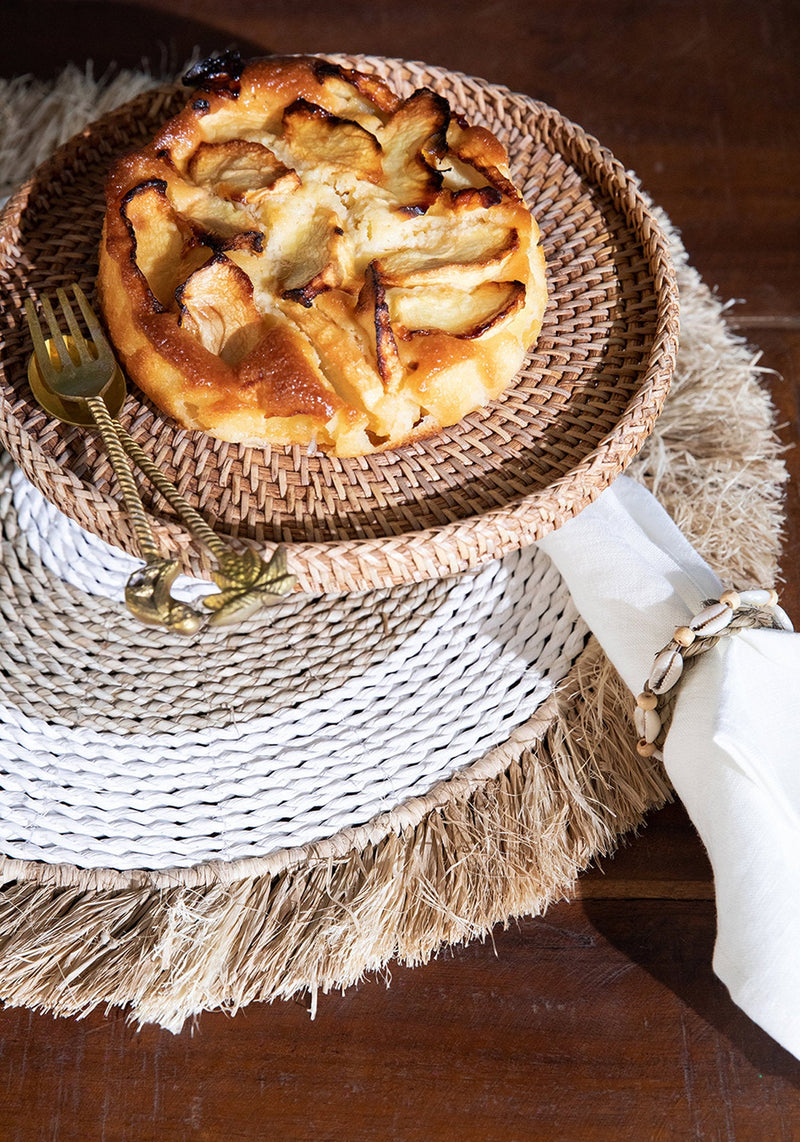 The Seagrass Raffia Placemat - Natural White in seagrass — handmade luxury placemat curated by Laiyahome — view 2
