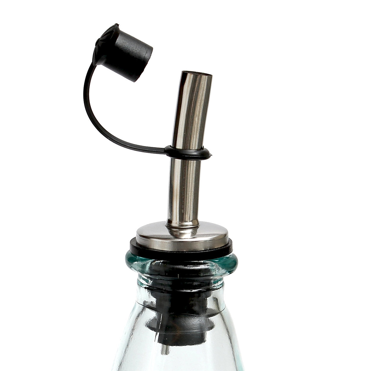 The Olive Oil Bottle N°03 - Blue in glass — handmade luxury storage jar curated by Laiyahome — view 2
