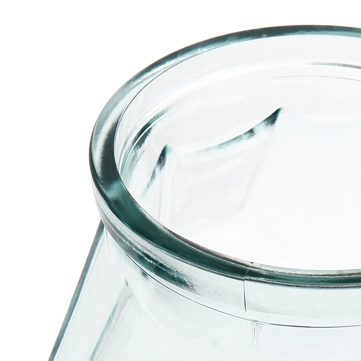 The Wide Origami Vase - Blue in glass — handmade luxury vase curated by Laiyahome — view 2